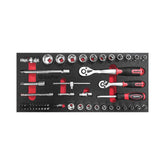 Va-Työkalusarja 1/4- 3/8- 55-Os.Sae Foam